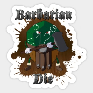 Barbarian Die Sticker